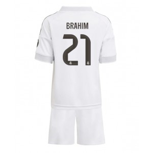 Fotbalové Dres Real Madrid Brahim Diaz #21 Dětské Domácí Oblečení 2025-26 Krátký Rukáv (+ trenýrky)